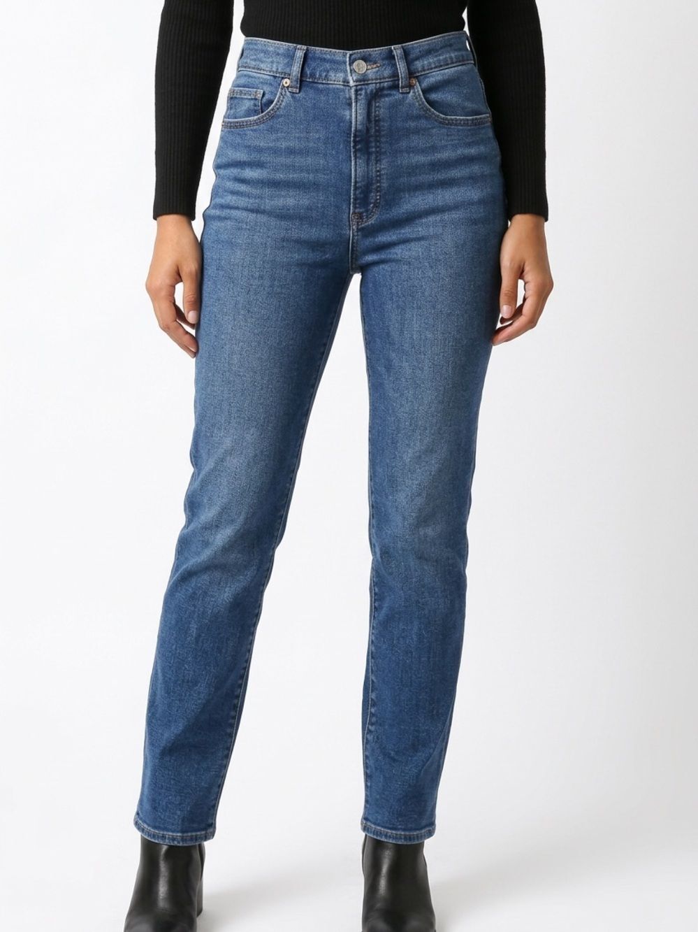 EXPRESS | Super High Rise Dark Denim Straight Jeans Women’s Size 10